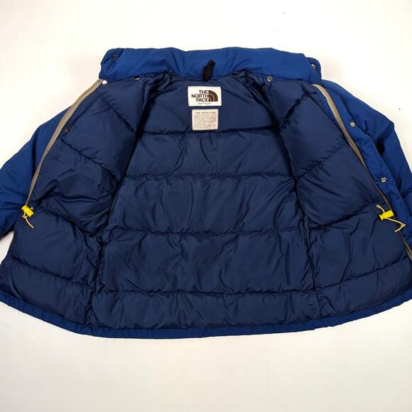 Vintage The North Face Coat Size XXS Brown Label Parka Blue Puffer Down - Picture 2 of 9